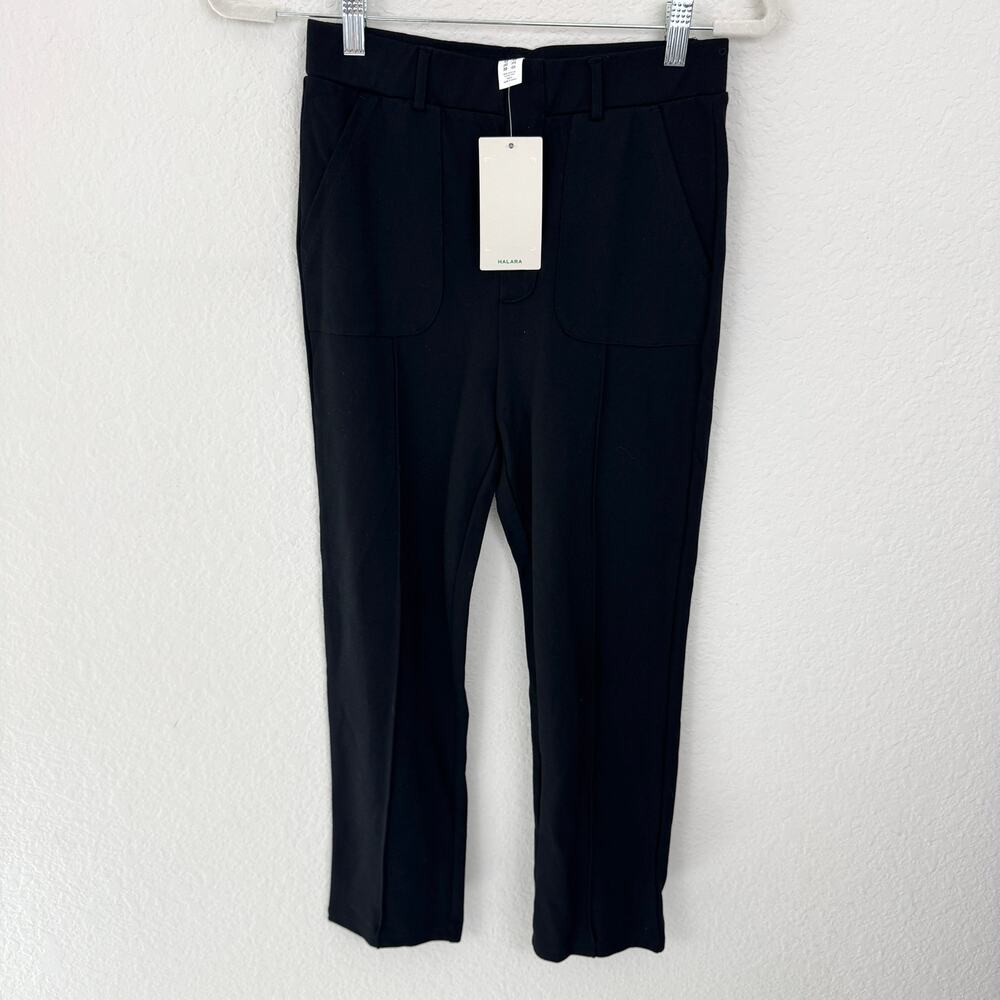 Halara Womens Straight Leg Knit Pants Size S Pull On Stretch Black